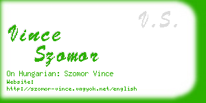 vince szomor business card